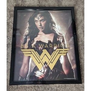 Wonder Woman Be A Warrior : Batman vs. Superman Dawn of Justice Shadowbox Framed